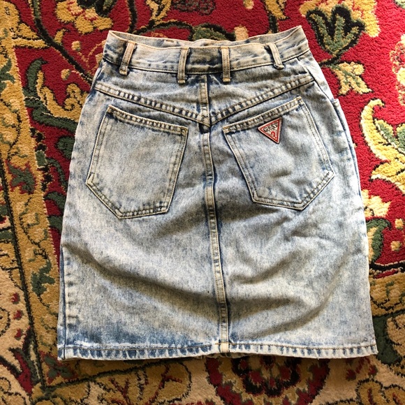 vintage guess jean skirt